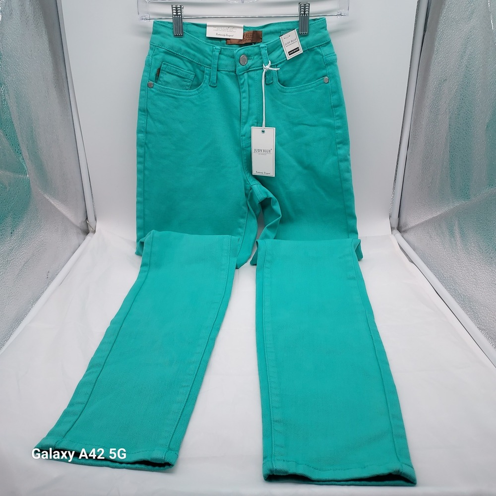 Judy Blue Aquamarine High Waist Skinny Jean JB88689 C Teal Green Womens 0/24 NWT